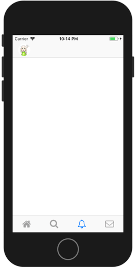 top left profile button