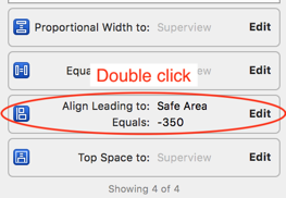 double click constraint