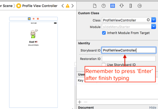 storyboard identifier