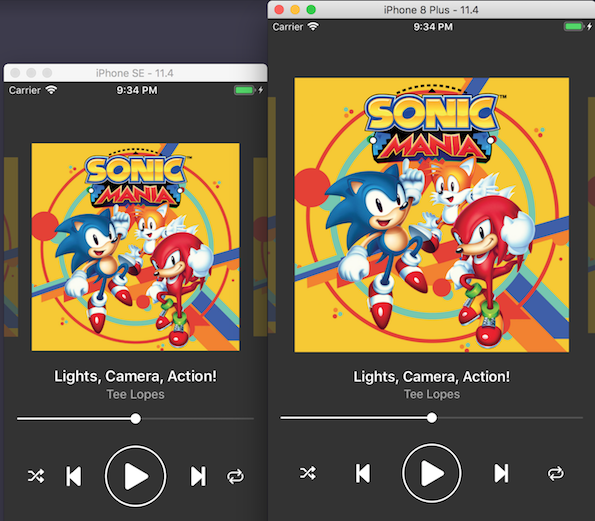 Evenly distributed buttons