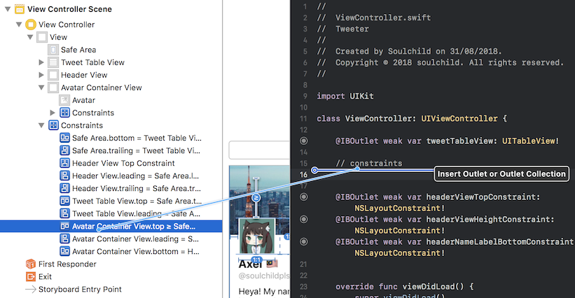 avatarCreateConstraintOutlet