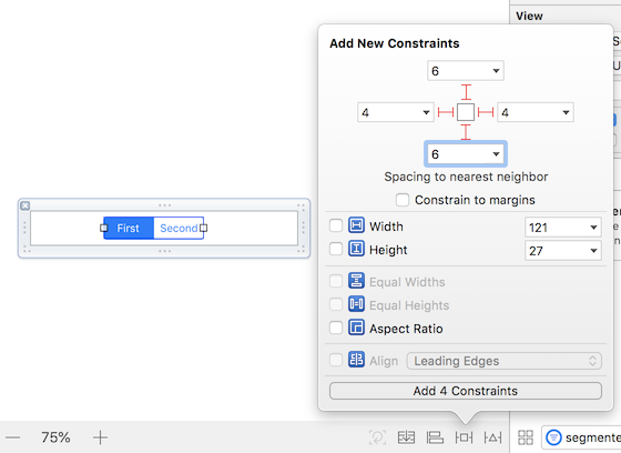 segmentedControlConstraint